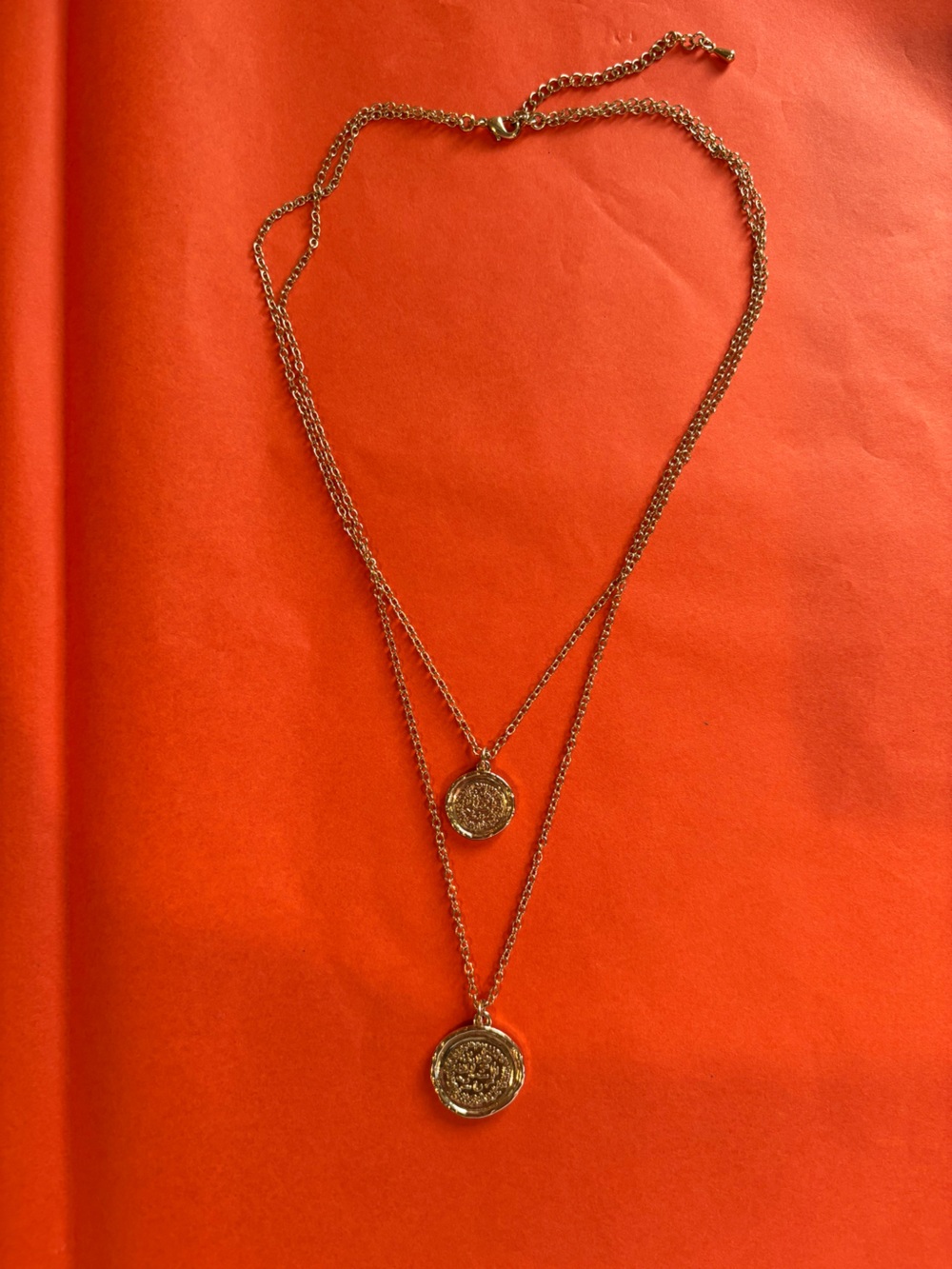 Gold Coin Pendant Layered Necklace - Women Jewelry
